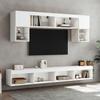 6-Częściowy Zestaw Mebli Tv Z Led, Biały