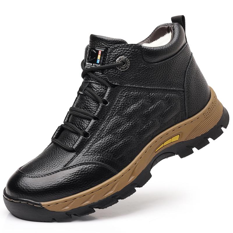 Качественная резиновая противоскользящая износостойкая подошва, уличная повседневная обувь, бренд, мужская универсальная кожаная обувь, модная обувь для хайкинга и спорта