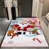 Cozy Christmas Gingerbread Cottage Patterned Rug Allseason Carpet For Study Reading Area Home Decor New Year Gift