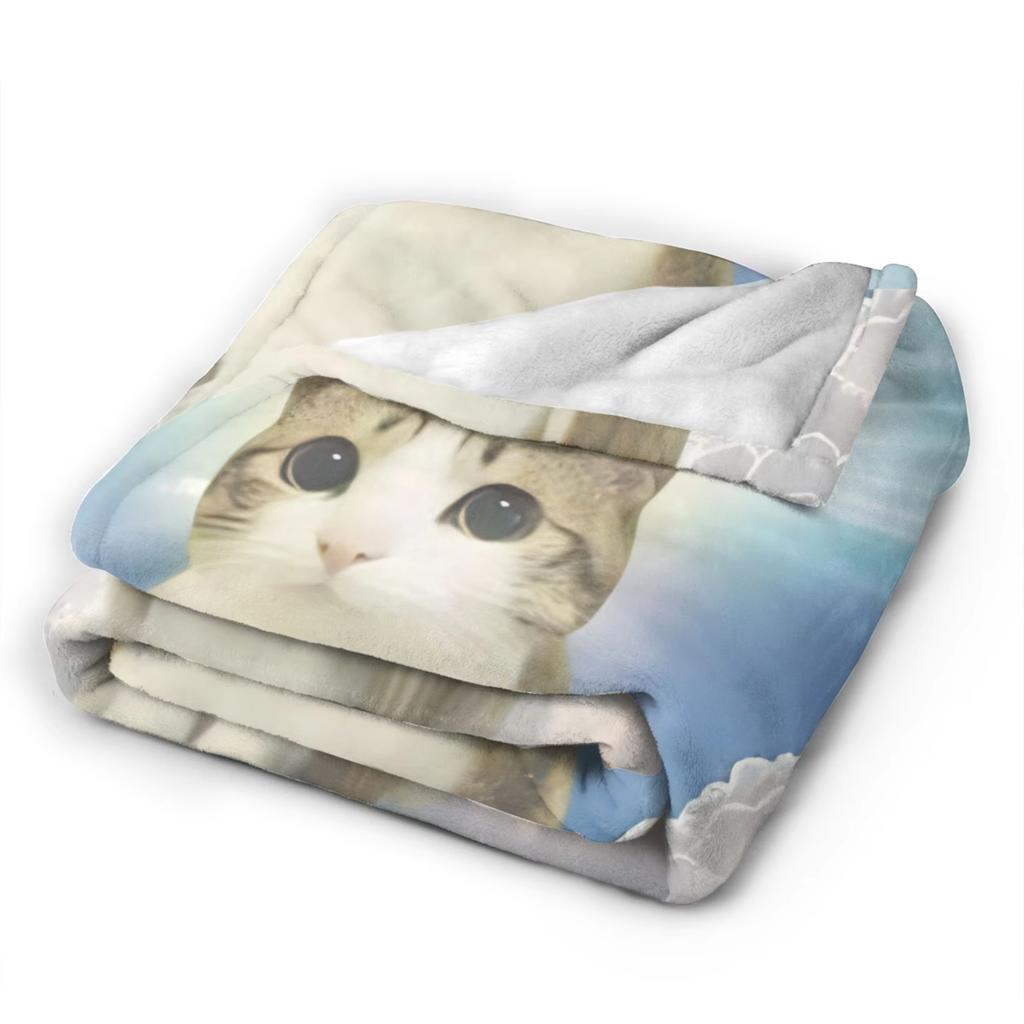 Популярный в интернете плед-покрывало с изображением совы и кота, ставшего мемом, для путешествий, для домашнего декора, теплое покрывало на заказ, подарок на день рождения.