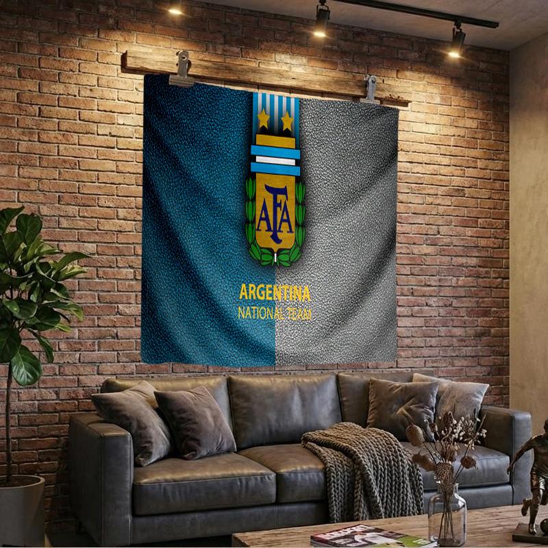 1PC As Monaco Fc Crest Tapestry, Unique Design Tapestry, Wall Decor for Bedroom,Livingroom, Playroom,Heartwarming Fan Holiday Gifts