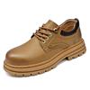 Outdoor British Style Round Toe Leather Shoe Men Oxfords Business Formal Men Leather Shoes Office Formal Men Work Shoes Sneakers
