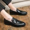 Британская повседневная обувь остроносые кожаные туфли мужские на платформе для вождения туфли Doudou лоферы с бахромой внешнеторговая мужская обувь