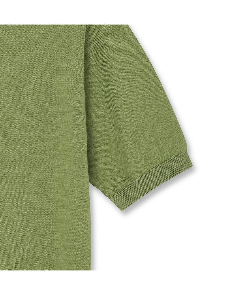 Iolo V-Cut Collar Shirt_Green
