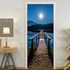 Sea Beach Door Decoration Stickers Bedroom Entrance Boys Girls Room 3d Wallpaper Natural Scenery Self-adhesive Home Wall Decals