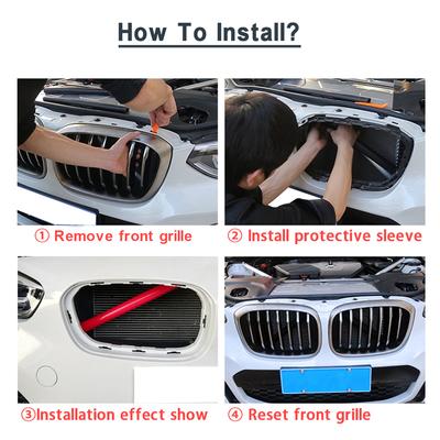 Новый Для 2012-2018 BMW F30 F20 Решетка решетки переднего бампера Зажимы Вставка Глянцевый красный 2 шт.