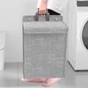 Household Laundry Basket Hamper Foldable Adhesive Multifunctional Punch Free Wall Hanging Washing Clothes Mesh Hook Organizer