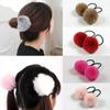 2Pcs Pompom Hair Rope Ponytail Hair Holder Tie Women Fashion Headdress DIY Girls Gift Fur Ball Elastic Hair Bands Accessories