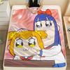 Pop Team Epic  Print Flannel Blanket, High quality Comfortable for All Seasons, Home Decor, Warmth and Comfort