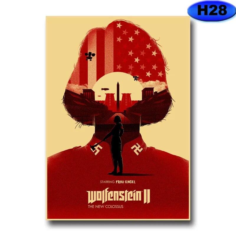 Современное украшение для дома, живопись, HD принты, постеры с видеоиграми, крафт-бумага, винтажный плакат, настенная наклейка, декор для комнаты, бара, кафе