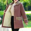 Women's Winter Plus Size Warm  Jacket Solid Color Warm Jacket Lined Fleece Standing Collar Coat
