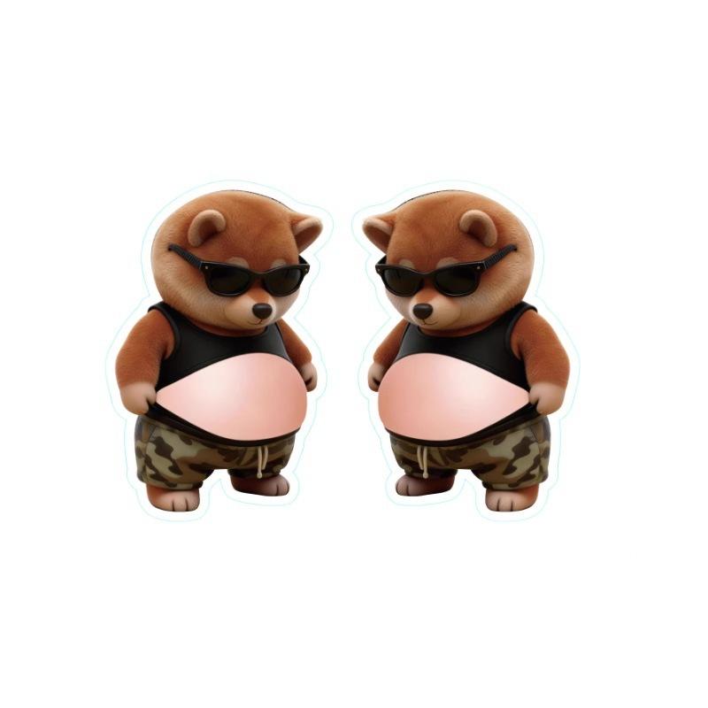 Kawaii Shiba Inu Dog Belly Sticker Soft Belly Sensory Decals Squeeze 3D Stickers Scrapbookingmobile Phone Decoration Stickers