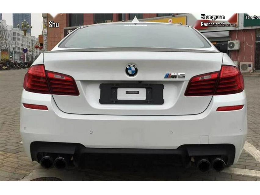 Накладки на глушитель в стиле M5 для BMW 5 серии F10/F18, Нержавеющая сталь и углеродное волокно для 520, 525, 530li.