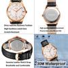 Watch for Arm Leather Brand High School White Watch for Men Men, Simple, Stylish, Watch, Men's Watch, Classic, Black, Strap, Waterproof, Business,
