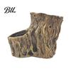Small Decorative Pots for Living Room Resin Tree Stump Flowerpot Succulents Plants, Imitation Wood Grain Planter Compact Flower Windowsills