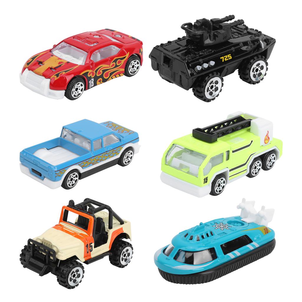 1:64 Alloy Car Toy Simulation Fire Fighting Truck Vehicle Model Children Kid Car Toy6pcs / Set