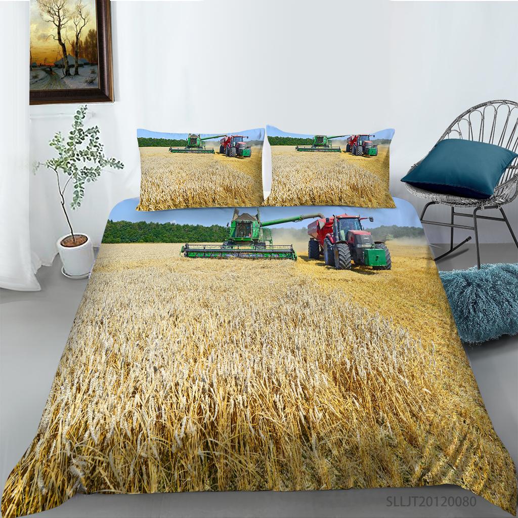 3D Bedding Set Vehicle Pattern Quilt Cover and Pillowcase 2 or 3 Pieces of Aircraft or Bicycle Printed Full-size Washable and Comfortable Bedding