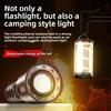 3 In 1 White Laser Flashlight Power Bank Feature IPX4 Waterproof Standard Digital Display Zoom Function Emergency Preparedness High Power