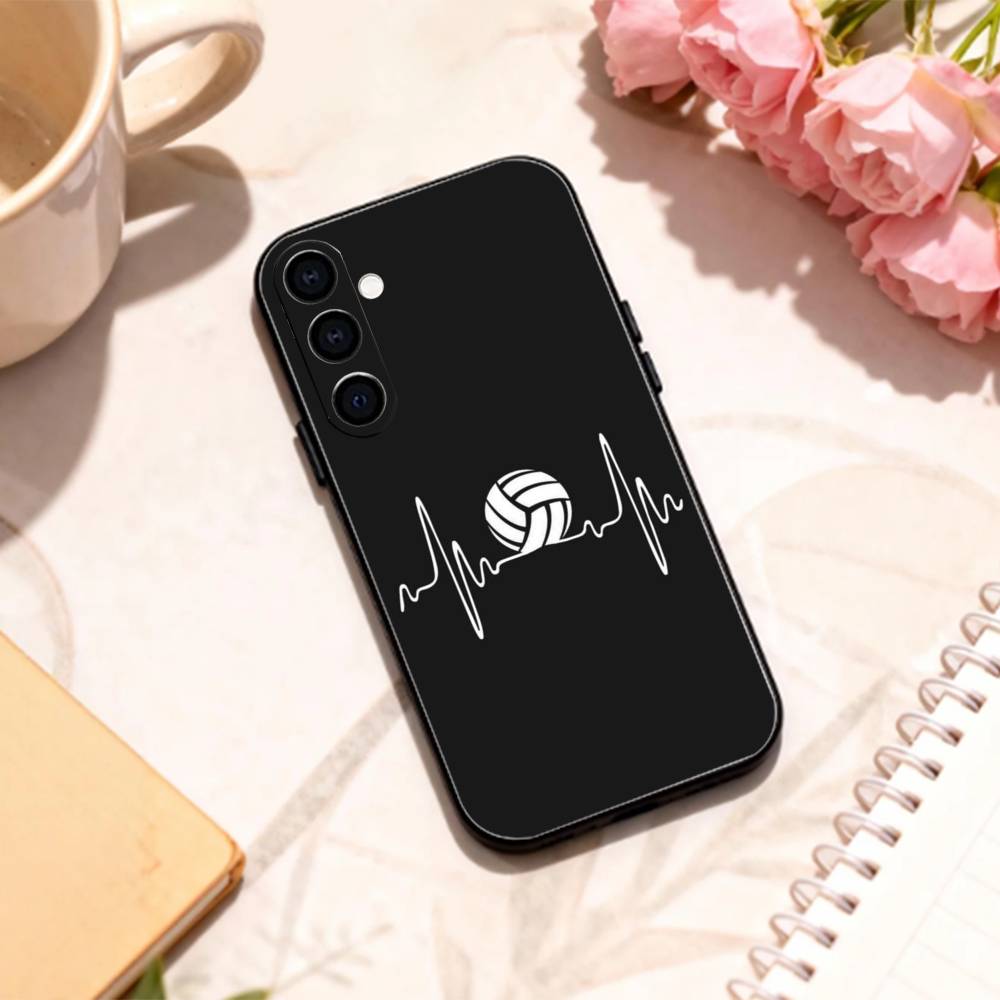 cool Sport Beach V-Volleyball phone Case For Samsung Galaxy A73,A72,A71,A70,A53,A52,A51,Others Soft Black Shell