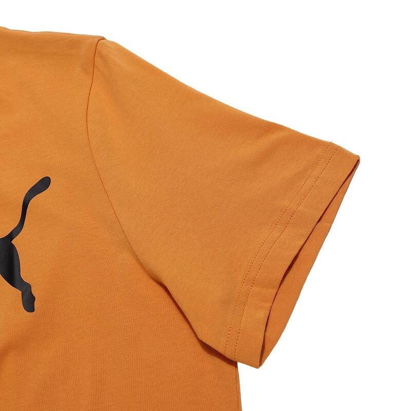 Puma Письмо с логотипом и принтом в стиле американского ретро Dopamine, повседневная спортивная футболка с круглым вырезом и коротким рукавом, SS24, мужские топы, оранжевые 847666-96