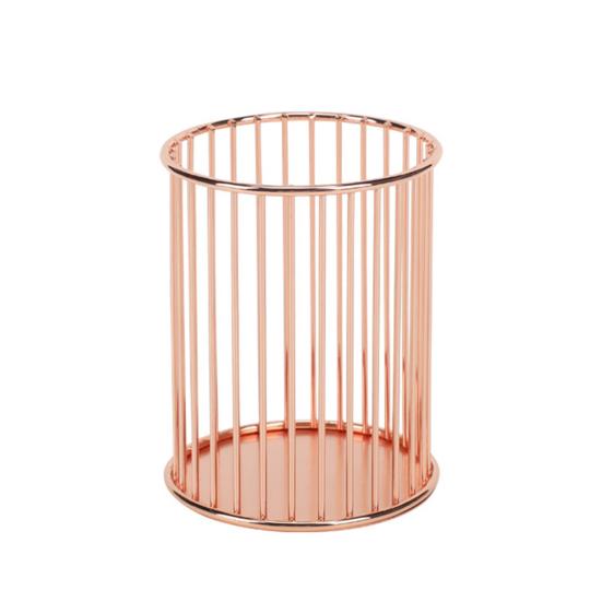 yangyizhi Metal Pen Holder, Nordic Desk Organizer for Makeup Brushes, Anti-Rust Multifunctional Storage Basket Pencils Office Supplies