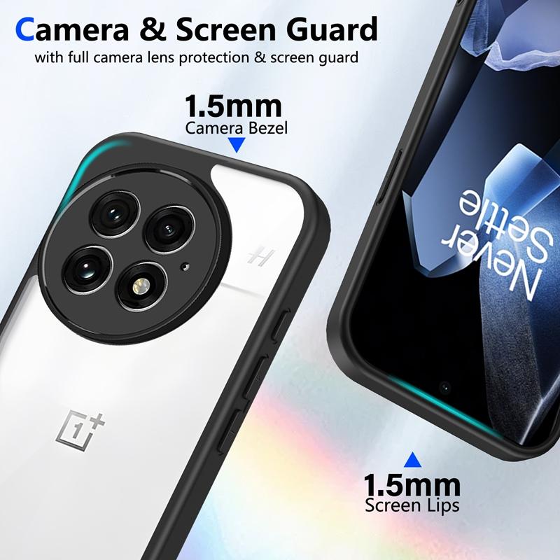 Transparent Silicone Case For OnePlus One Plus 13 13R 13T 13S 12R 11 11R 10R 9R 9RT 8T 7 7T PC Back TPU Bumper Shockproof Cover