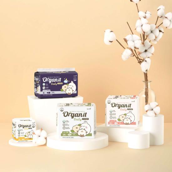 Yejimiin Organit Daily Organic Cotton Covered Sanitary Napkins, 8 Types, Choose 1 (Molangi Sanitary Napkin)