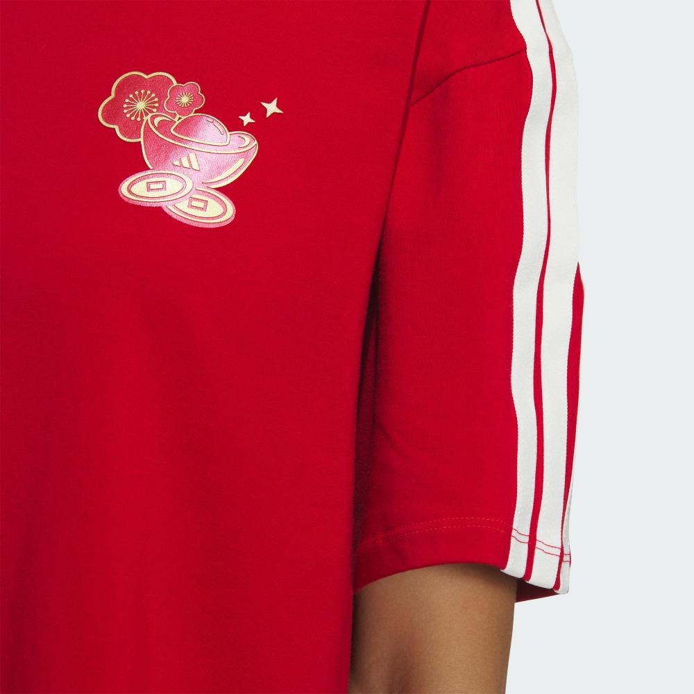 adidas CNY Осень/Зима 2024 Футболка Женская Красная JM8836