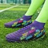 Футбольные бутсы 31-48, мужские крупногабаритные футбольные бутсы с высоким берцем, противоскользящие бутсы с длинными ногтями, TPR, искусственный капитан, молодежные футбольные бутсы на открытом воздухе