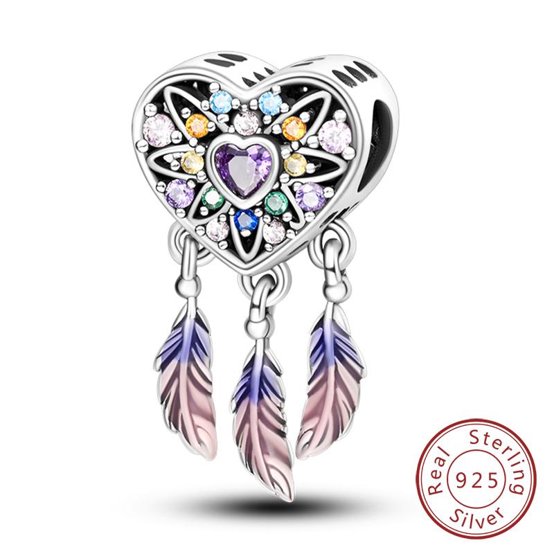 Шарм Медный Розовый Подвеска Шарм Подходит для Оригинального Шарм-Браслета Ожерелья Бусины DIY Ювелирные Аксессуары