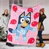 Bluey Theme Printed Blanket Perfect For Couch Bed Travel Outdoor Use Machine Washable Cozy Durable