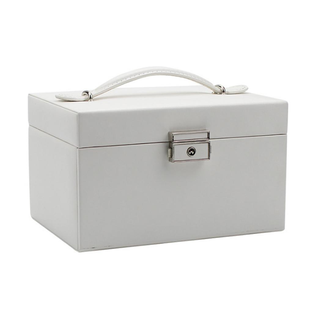 Органайзер для ювелирных изделий, 3-слойная шкатулка для драгоценностей большой емкости, серьги, ожерелье, кольца, держатель с макияжем