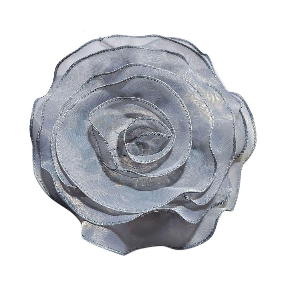 Fabric Artificial Rose Flower Patch 27CM Chest Flower Fashion Brooch