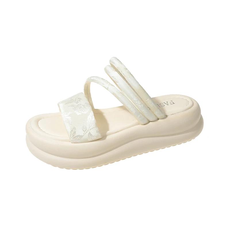 Fashion Design Open Toe Women Sandals Summer Fashion Narrow Band Dress Shoes Platform Wedges Heel Ladies Ankle Strap Gladiator Sandalias