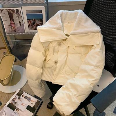 Женская повседневная куртка из хлопка, модная короткая куртка из хлопка, корейская версия, плотная свободная куртка из хлопка