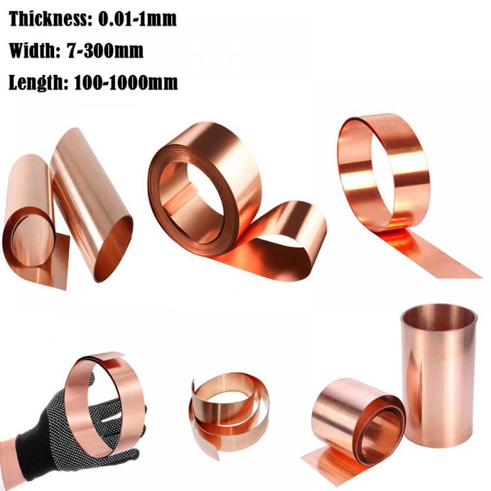 99,9% чистая медь Cu металлический лист фольга пластина длинная 100-1000 мм чистая медь таблетки материал для художественного металла