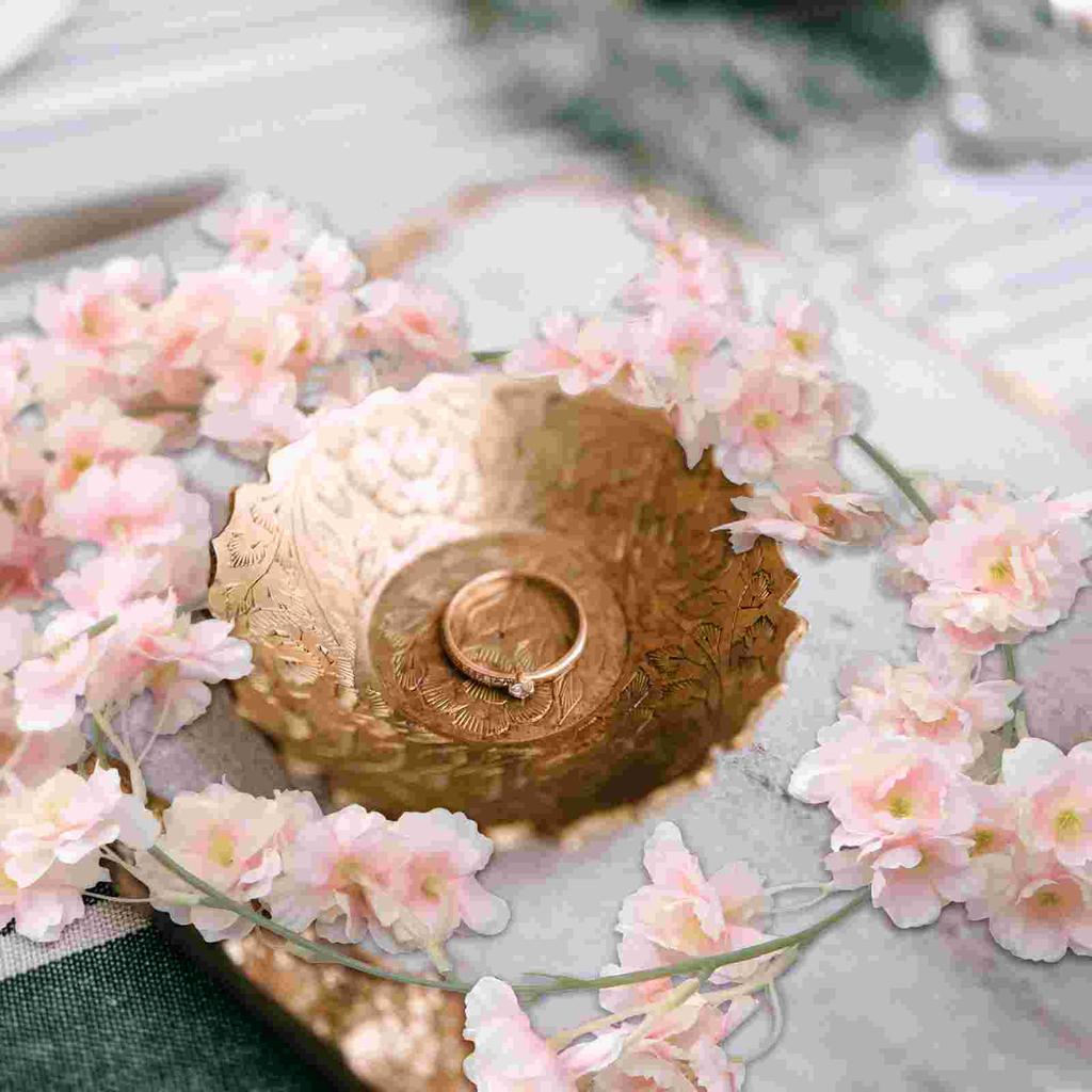 Искусственный ротанг Декоративный Симуляция Цветущая вишня Свадебный цветок Розовый Железная проволока Декорировать