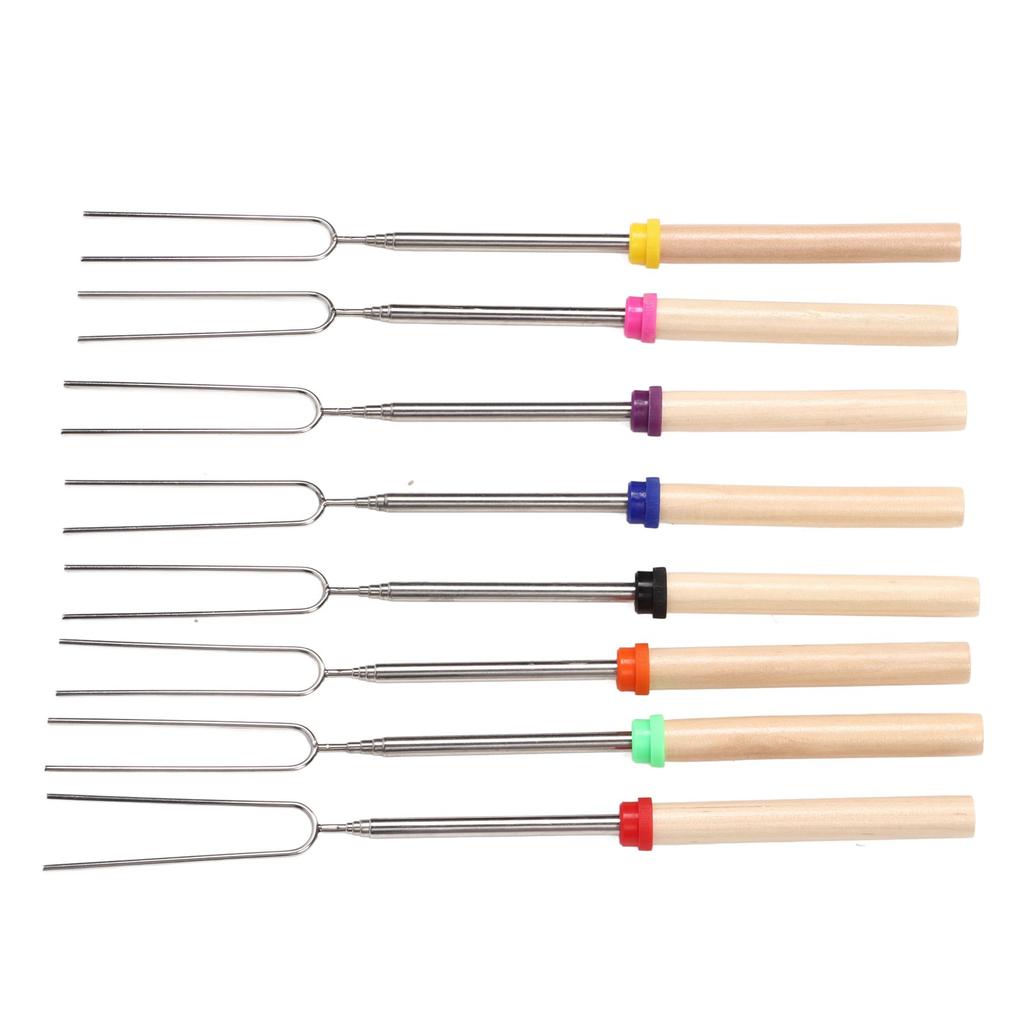 8шт телескопические раздвижные палочки для жарки зефира набор палочек для жарки зефира раздвижная жаровня