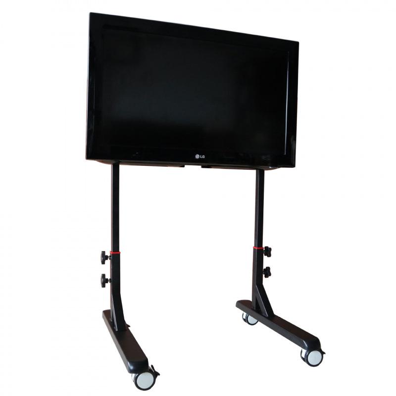 8VRS Floor-Standing Mobile Stand: Adjustable Height for LCD Monitors and TVs Up to 55 Inches