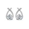 Elegant and Fashionable Cross Zircon Earrings