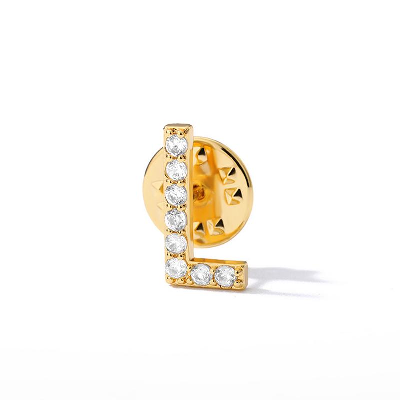 A-Z Letter Brooches For Women Initial Name Brooch Pins For Suit Shirt Collar Accessories Brooch Jewelry