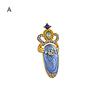 Nail Ring Adjustable Rhinestone Embedded Fashion Jewelry Nail Protection Crown Bowknot Flower Opening Ring for Party