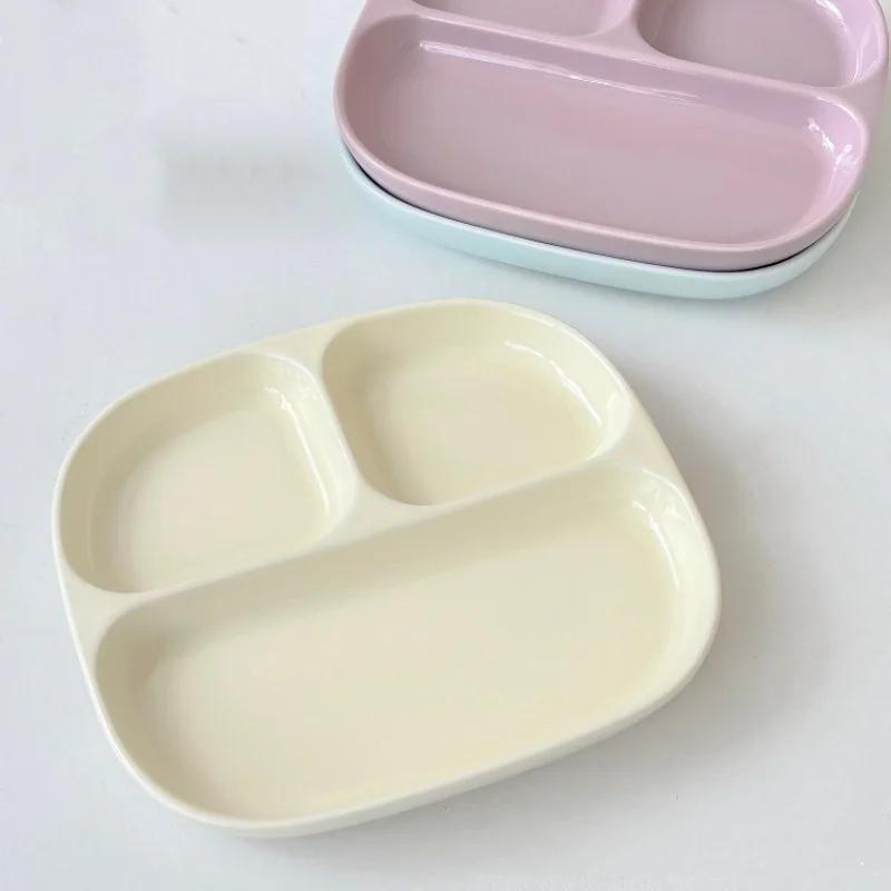 3Grid Тарелки для еды Обеденные тарелки Столовая посуда Тарелка с отделением для столовой Сервировочные тарелки Салат Кухня Экологичная посуда