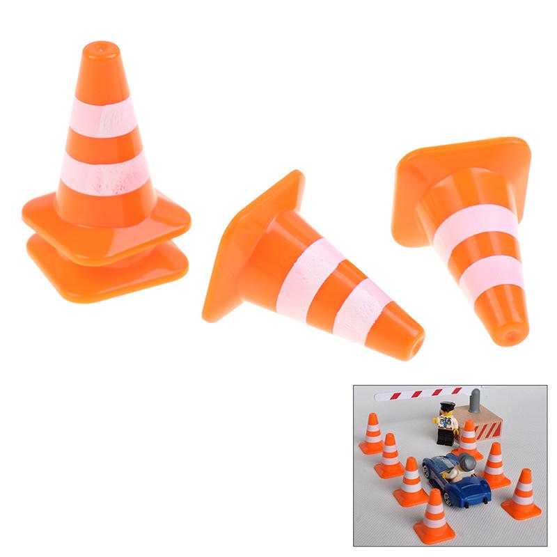 7Pcs Mini Traffic Road Cones Toys Training Roadblock Signs Educational Toy