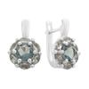 Silver Earrings with London Blue Topaz 1.81ct (2166948)