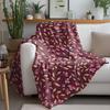 Soft Cozy Watercolor Floral Fleece Blanket Throw for Women Girls Sofa Bed Decoration Gift