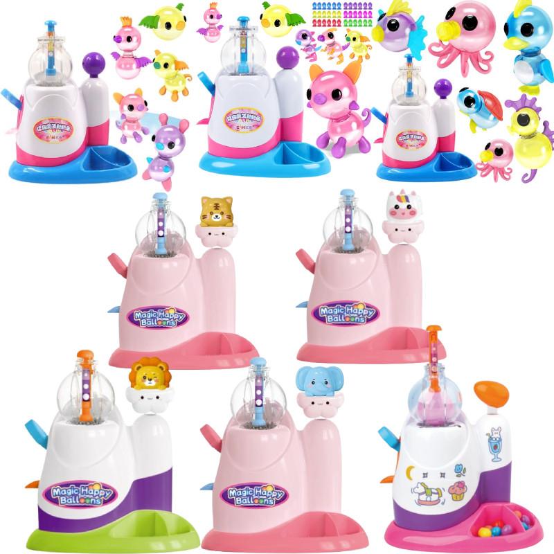 Пластиковый Бобо Липкая Игрушка для Игры Сделай Сам Прыгающий Мяч с Машиной для Пузырей для Детей