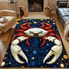 Fantasy Starry Sky Crab Print Cartoon Carpet Kids Play Rug for Playroom, Soft Non-Slip Kids Rug Carpet for Boy Girl Bedroom Gift