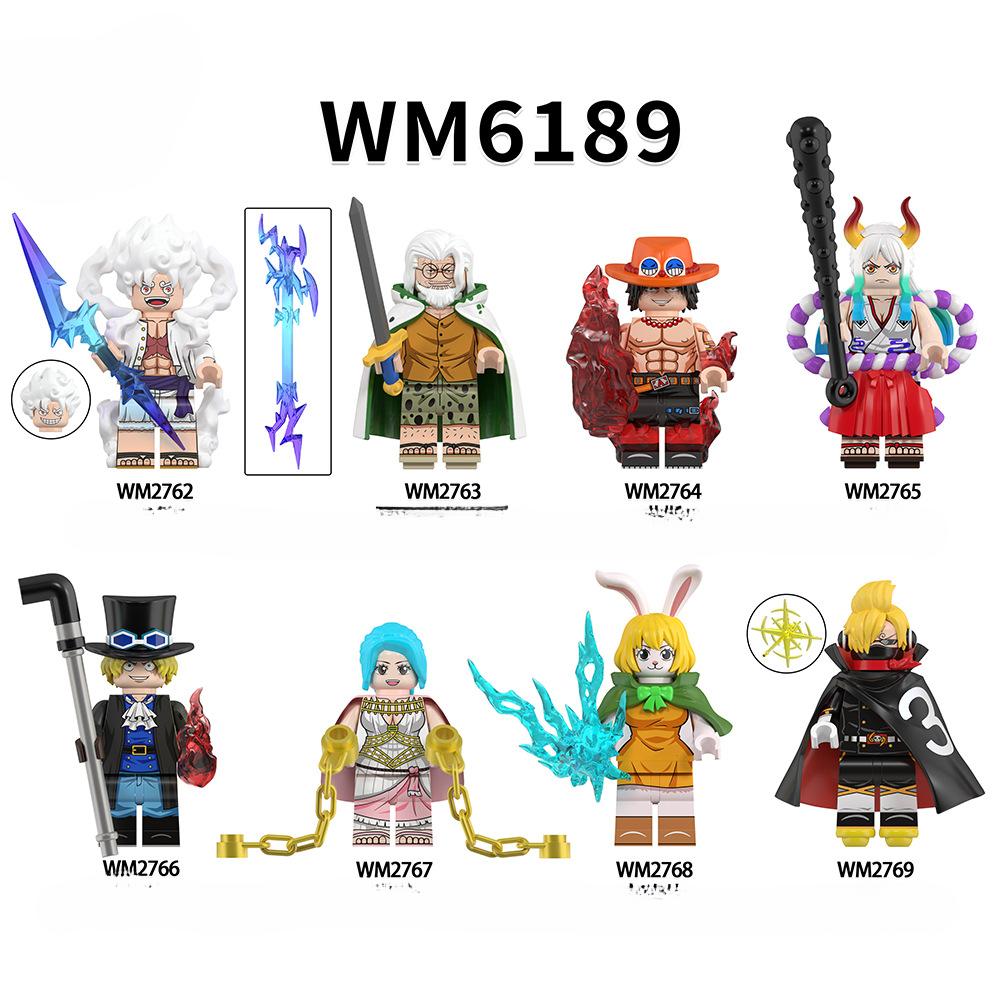 WM6189 персонажи мультфильма, строительные блоки, аниме, экшн-фигурки, аксессуары, модель, кирпичи, игрушки для детей