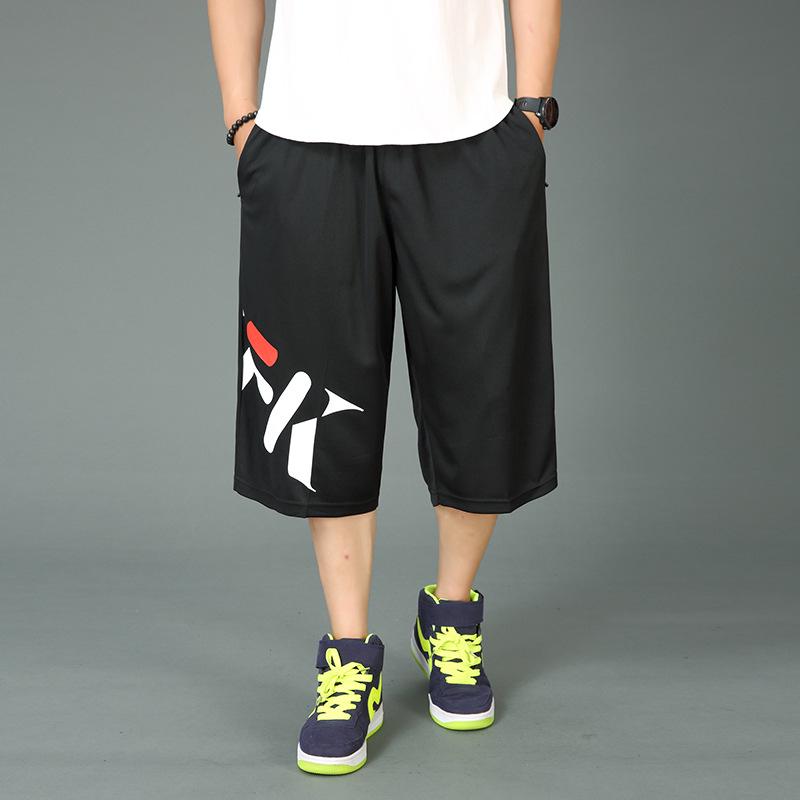 350 Jin мужские баскетбольные укороченные брюки свободного кроя большого размера